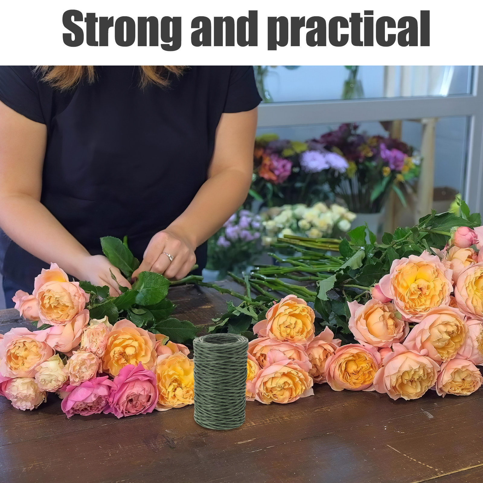 Wire Stem Florist - 2 Rolls Paper Covered Florist Wire