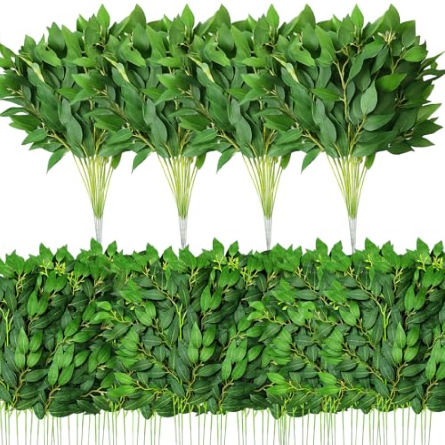 Ruscus Stem Faux - 80 Pcs Italian Ruscus Greenery Stems