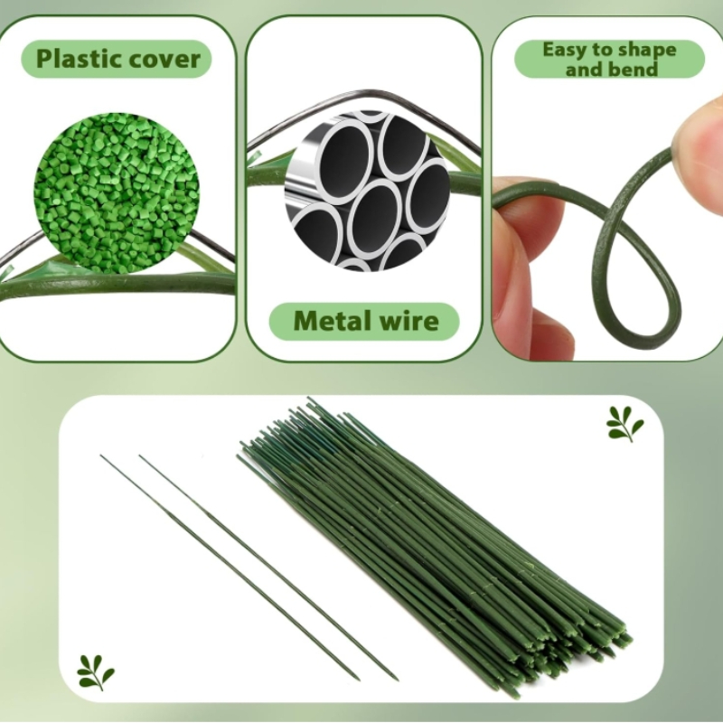 100 Pieces Floral Stem,Artific - Wire Stem Florist 리뷰 및 가격