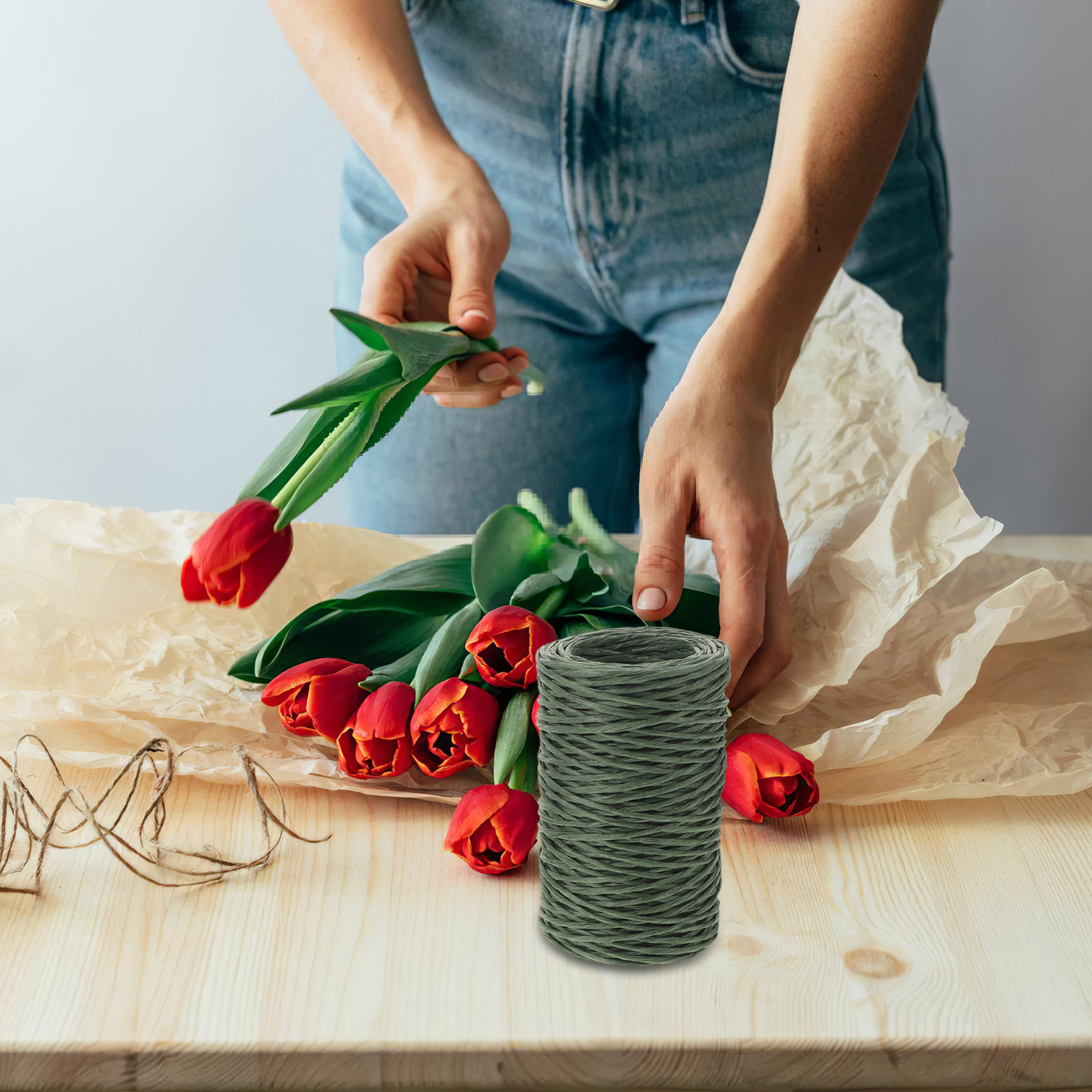 2 Rolls Paper Covered Florist  - Wire Stem Florist 리뷰 및 가격
