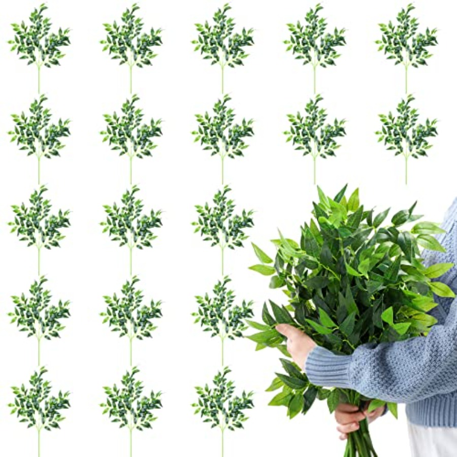 Pcs Artificial Italian Ruscus  - Ruscus Stem Faux 리뷰 및 가격
