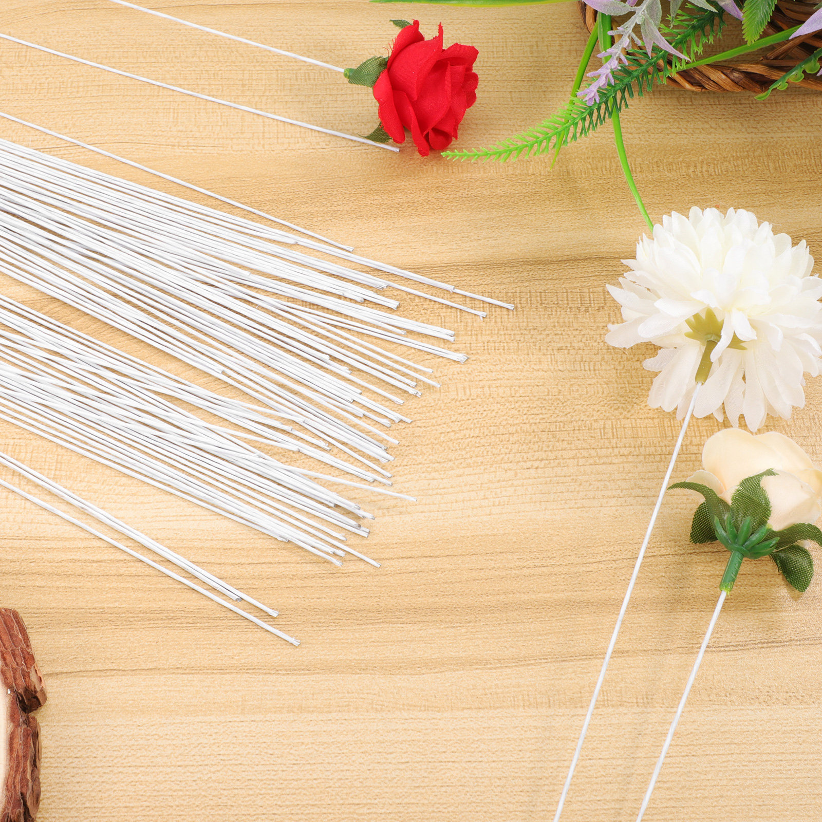 100Pcs Floral Flower Wire Iron - Wire Stem Florist 리뷰 및 가격