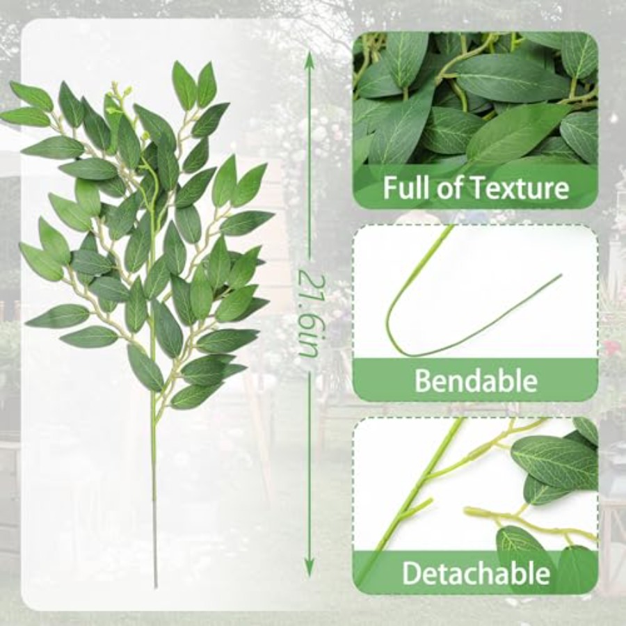 80 Pcs Italian Ruscus Greenery - Ruscus Stem Faux 리뷰 및 가격